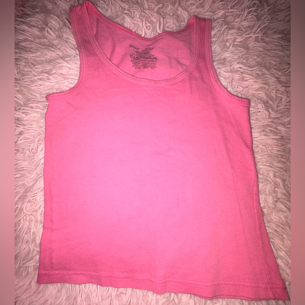 Hanes Little Girls' Bright Pink Tank Top